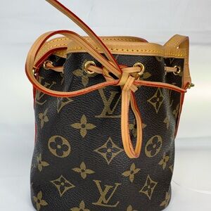 Louis Vuitton Brown and Tan Monogram Bucket Bag